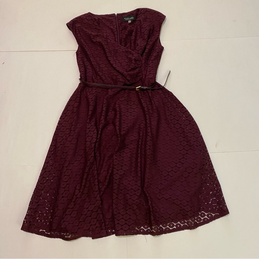 Black Label by Evan-Picone purple dress size 6
